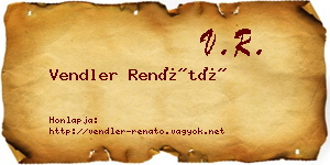 Vendler Renátó névjegykártya