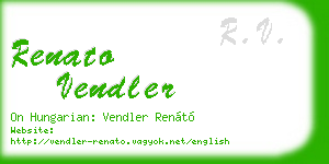 renato vendler business card